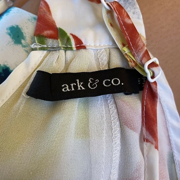 ark&co tropical printed racerback slip dress M - Picture 5 of 6